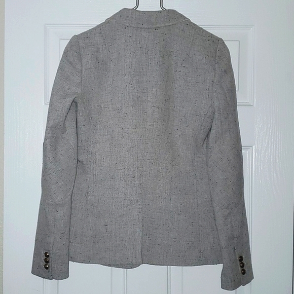 Banana Republic Speckled Gray Hac.king Jacket Wool Blend Size 0 - Picture 3 of 16